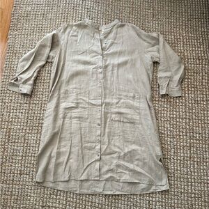 Eileen Fisher Button-Up Linen Dress